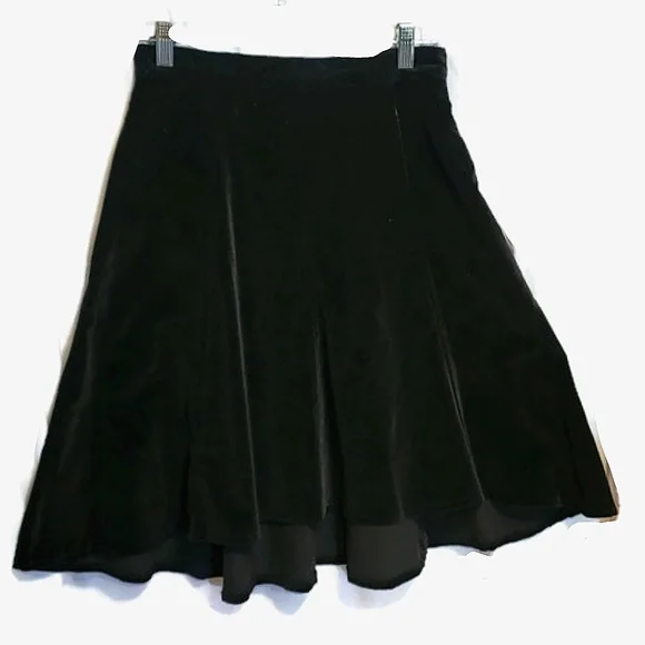 VTG Miller Stockman Western Living Black Velvety Hi-Lo Circle Skirt Equestrian - Picture 2 of 11